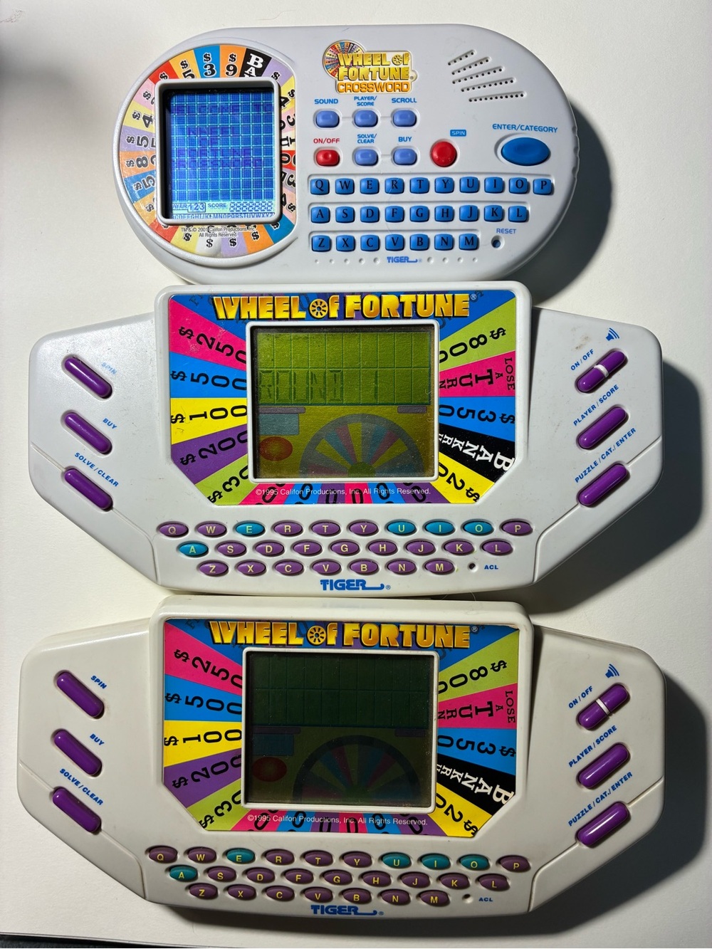 Wheel of Fortune Handheld Game Set of 3- White Tiger